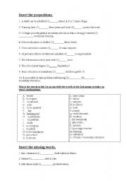 English worksheet: Vocabulary exercises based on texts 