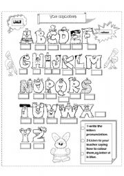 English Worksheet: the alphabet