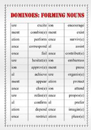 DOMINOES: FORMING NOUNS