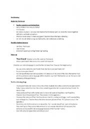 English worksheet: listening pre