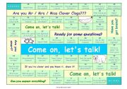 English Worksheet: TALKING GAME for beginner and elementary level  can be used for lessons with adults, too  FULLY EDITABLE