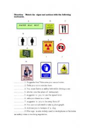 English Worksheet: Sign and Notice