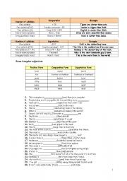 English Worksheet: Comparative and superlative