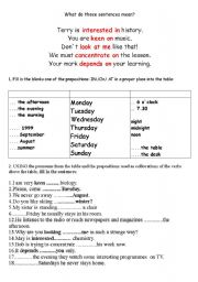 prepositions IN AT ON