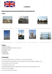English Worksheet: London places and monuments