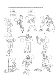 English Worksheet: Sports