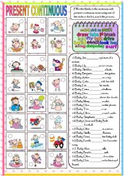 English Worksheet: present continuous