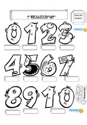 English Worksheet: numbers