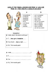 English Worksheet: health problems