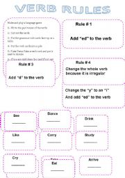 English worksheet: Verb Rules