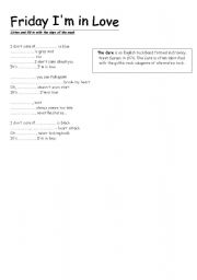 English Worksheet: Song- 