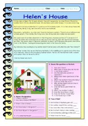 English Worksheet: Helens House (26.04.10)