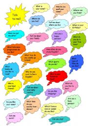 English Worksheet: Present simple conversation prompts