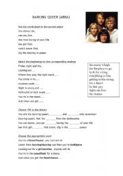 English Worksheet: Dancing Queen