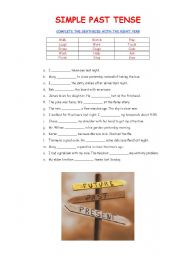 English Worksheet: past simple