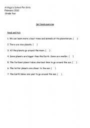 English Worksheet: listen and tick