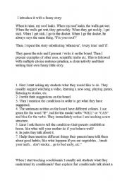 English Worksheet: conditional presentation tips