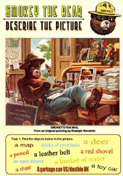 English Worksheet: Smokey The Bear. Picture Description