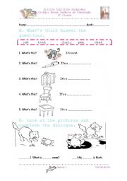 English Worksheet: test 1st grade