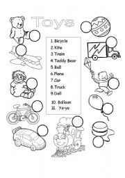 English Worksheet: Toys