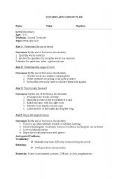 English Worksheet: Lesson plan for teaching time