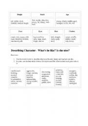English Worksheet: Describing people