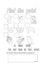 English worksheet: ANIMALS