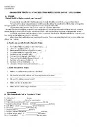English Worksheet: 9th grade exam 