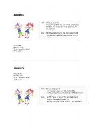 English worksheet: Speaking