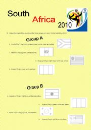 world cup 2010, countries, nationalities, colours