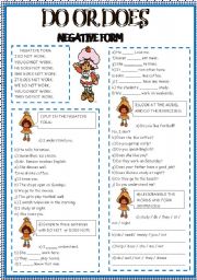English Worksheet: DO OR DOES