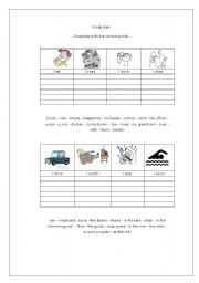 English worksheet: Simple Present + Vocabulary