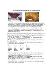 English Worksheet: Shanghai Expo Cloze activity 2