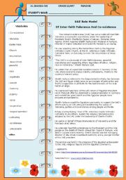 English Worksheet: Citizenship and civic responsibilities. Reading comprehension. Role Models.