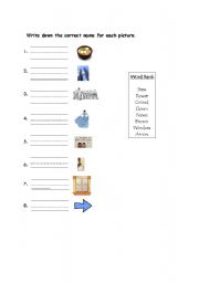 English worksheet: ow and ew sounds