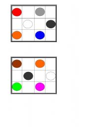 English worksheet: Bingo - colours