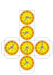 English Worksheet: Telling the Time with Tino Topolino Cube