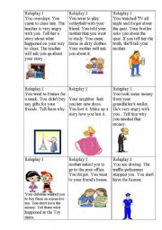 English Worksheet: funny - Role play situation cards