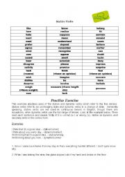 Stative verbs