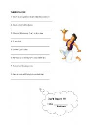 English Worksheet: wish clause