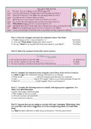 English Worksheet: making suggestions