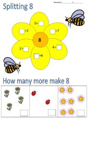 English worksheet: Splitting 8