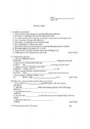 English worksheet: test