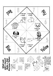 English Worksheet: Pets FortuneTeller