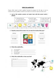 English Worksheet: Whats the weather like?