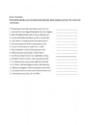 English Worksheet: Error Correction