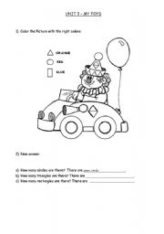 English Worksheet: Shapes