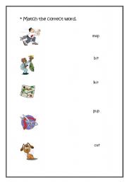 English Worksheet: short vowels