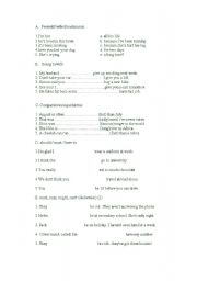 English Worksheet: grammar exercises