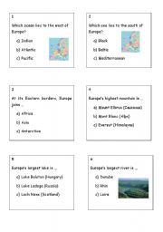 English Worksheet: EUROPES DAY RUNNING QUIZ (17 pages)